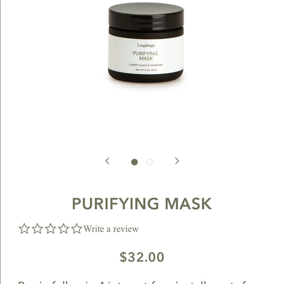 NWT Longaberger Purifying Mask 3 Earth Clays and Charcoal - Picture 5 of 8
